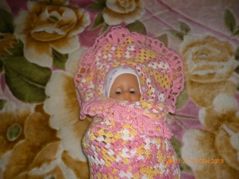 вот и мой плед довязался