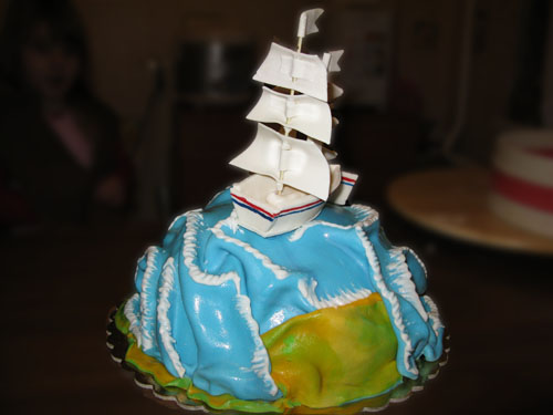 Торт на тему Мы разошлись как в море корабли