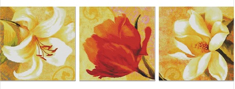 Триптих цветы