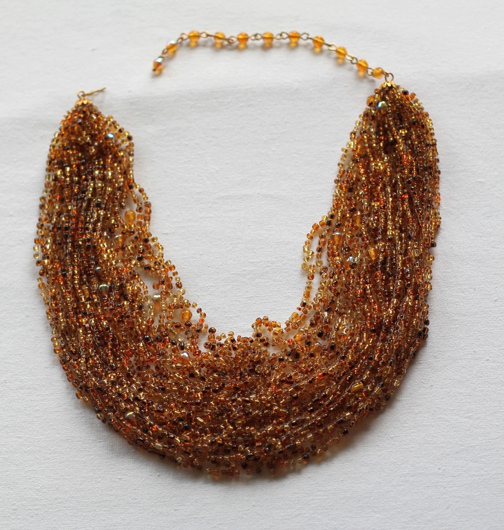 Колье "Моя рыбка" и воздушное колье "Прошлогодняя осень"