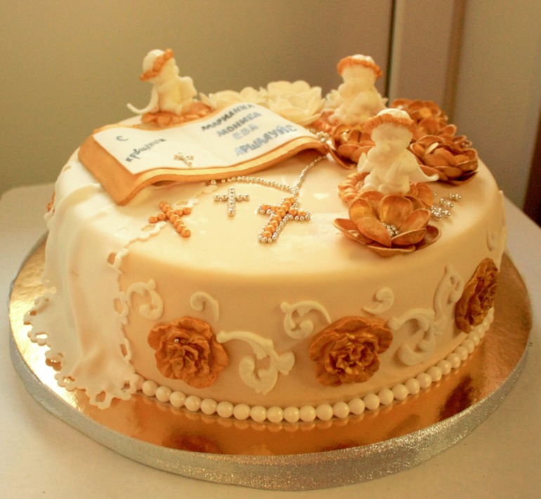 Тортик крестильно-пафосный)))