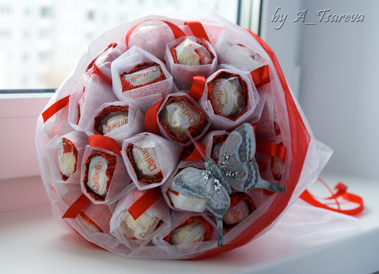 Конфетные букеты. Последние работы