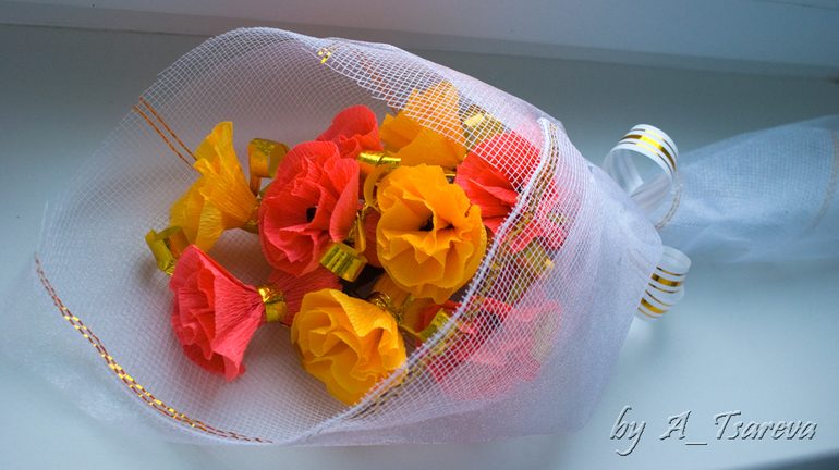 Конфетные букеты. Последние работы