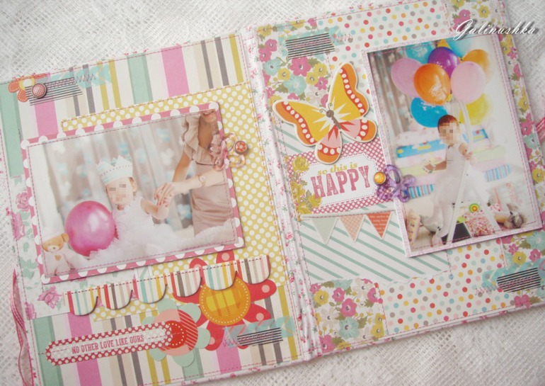 Большой альбом для малышки, пригласительные и миники для бабушек и дедушек)