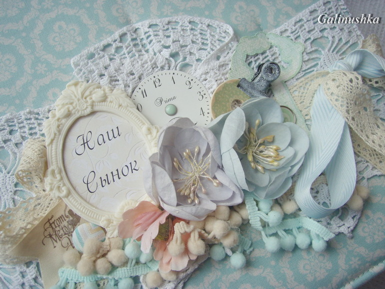 Нежный шебби-альбом для малыша)