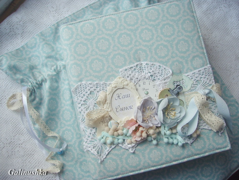 Нежный шебби-альбом для малыша)