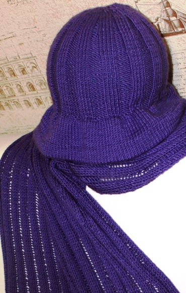 Фиолет (шляпка и шарфик)