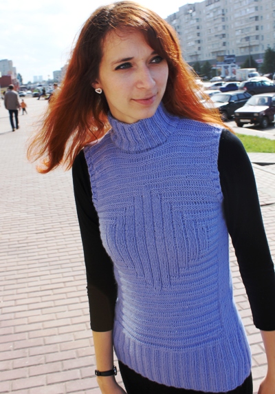 Безрукавка с прямоугольным рисунком