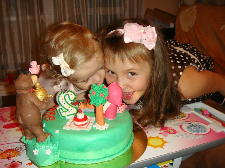 Тортик с Машей и медведем