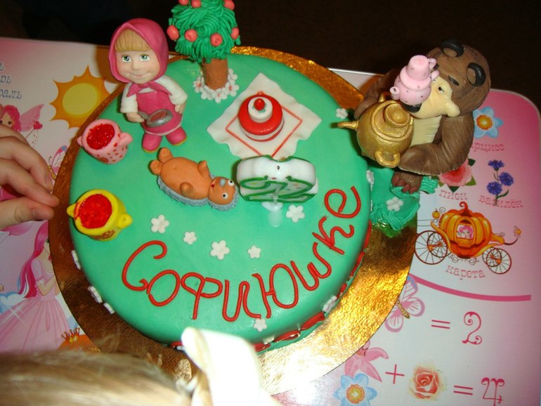 Тортик с Машей и медведем