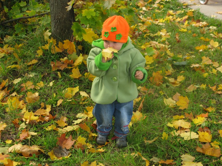 Из остатков флиса-шапочка с варежками.