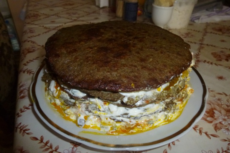 Мой печеночный тортик)))