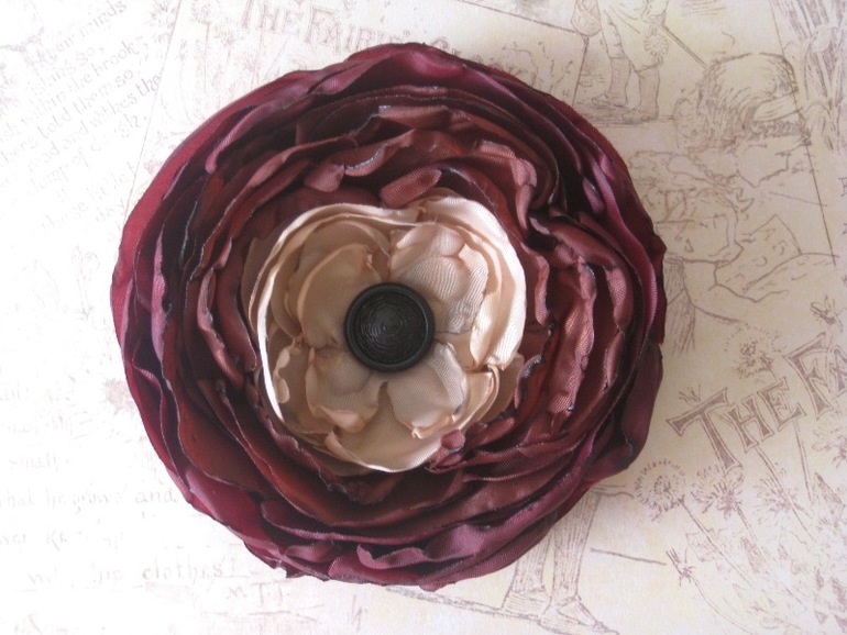 Броши из ткани ручной работы.Москва. (15.09.)