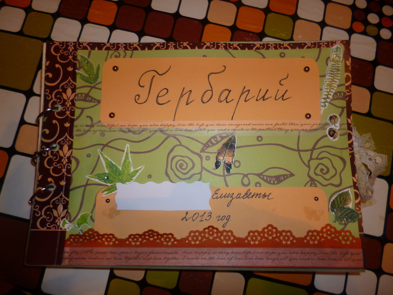 Гербарий - наша с дочкой работа.