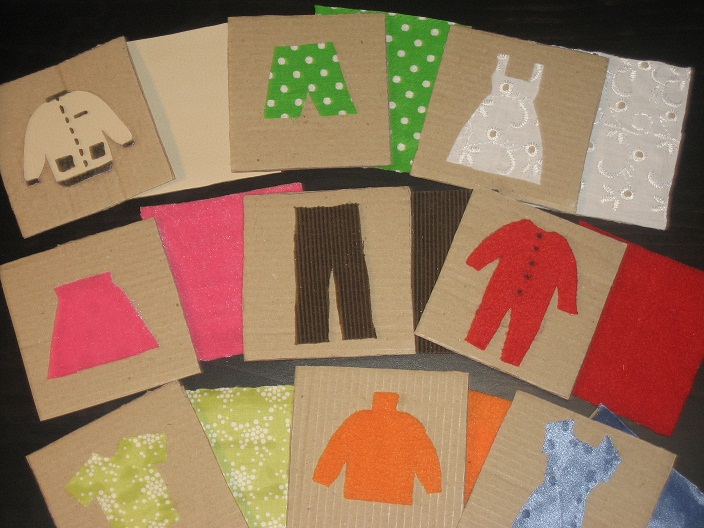 Тактильные карточки. Одежда