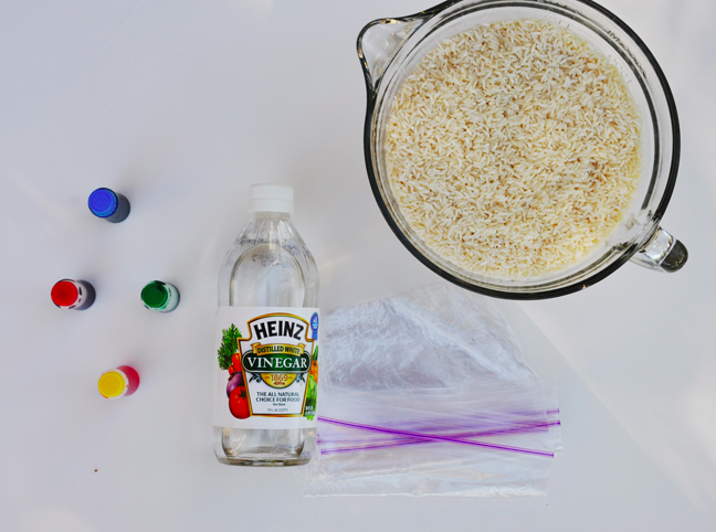 Как покрасить рис