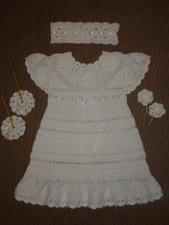 Крестильный комплект для девочки из 5 предметов