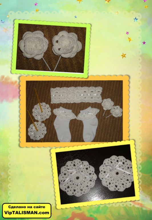 Крестильный комплект для девочки из 5 предметов