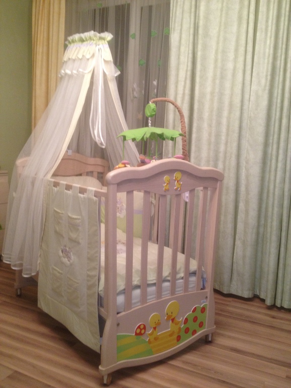 MIBB Papere Sbiancato детская кроватка-качалка + ПОДАРКИ!!! В идеальном состоянии! 20000р.