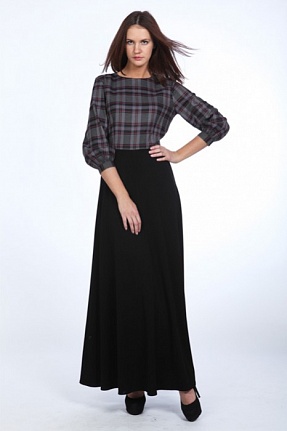 Теплое осеннее платье в пол