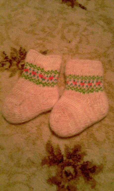 Шерстяные носочки на малышей от 0 и до 1 года