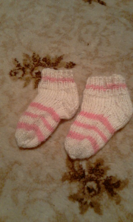 Шерстяные носочки на малышей от 0 и до 1 года