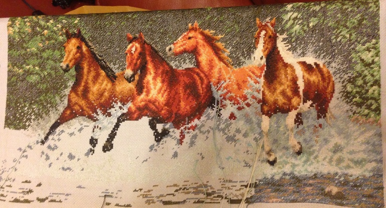 Четыре лошадки готовы)