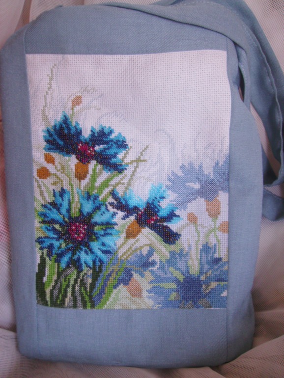 Сумка-васильки.