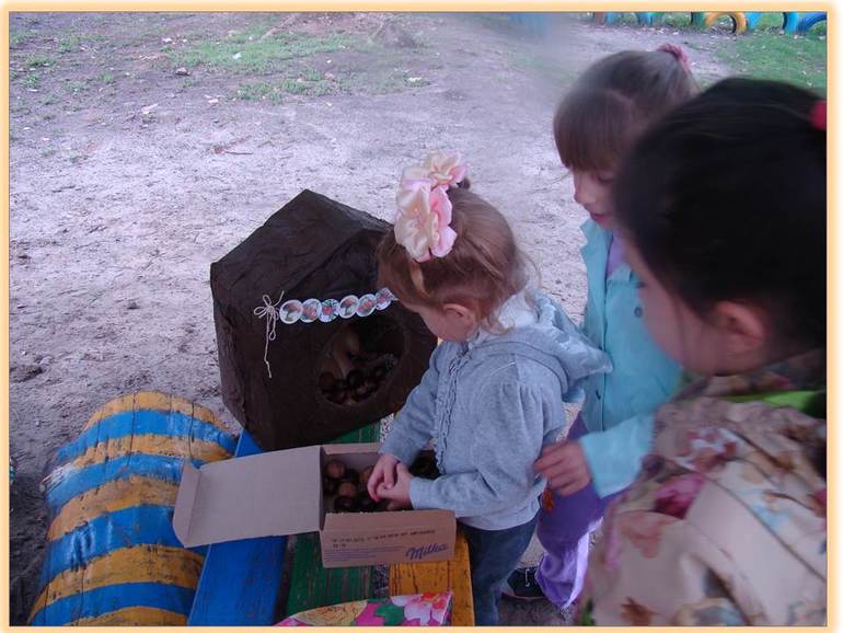 Осенние заготовки для зверят: "Орешки для белочки"