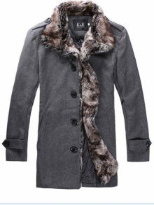 Мужское зимнее пальто с мехом
