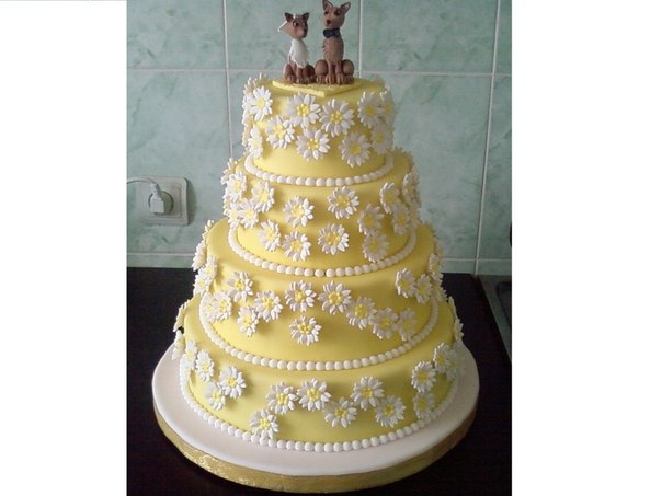 Свадебный с ромашками.