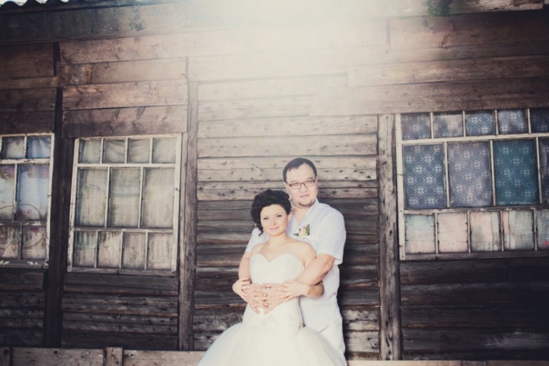 Летом свадьбу снимала ))