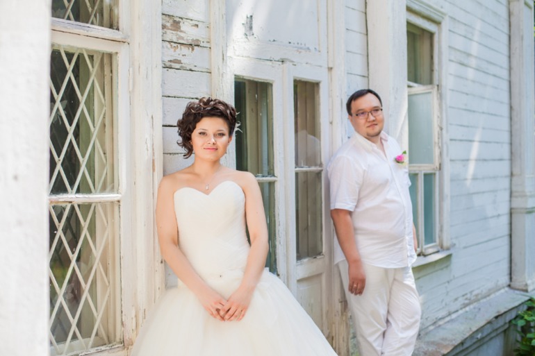 Летом свадьбу снимала ))