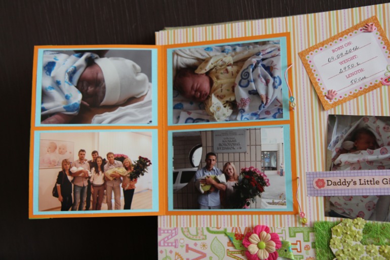 Альбом для дочки про первый год