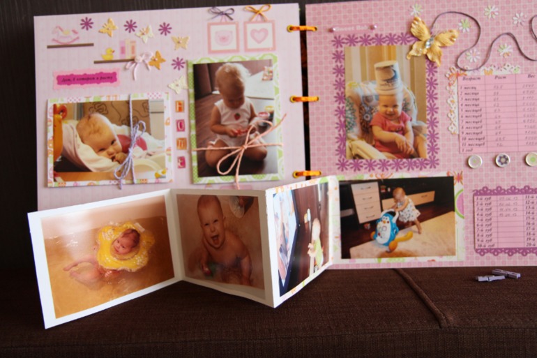 Альбом для дочки про первый год
