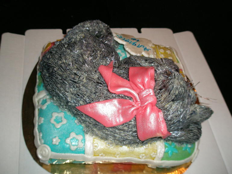 Кошечка на подушке