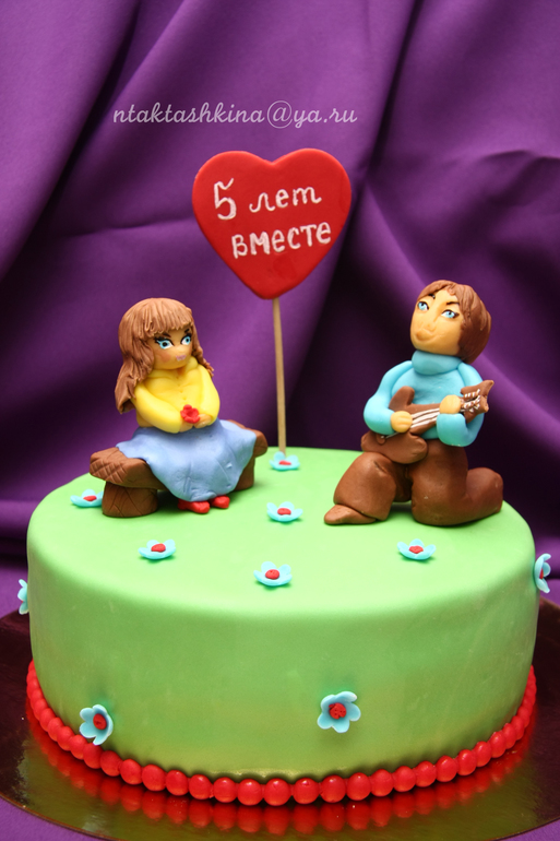 Торт на 5-летие пары