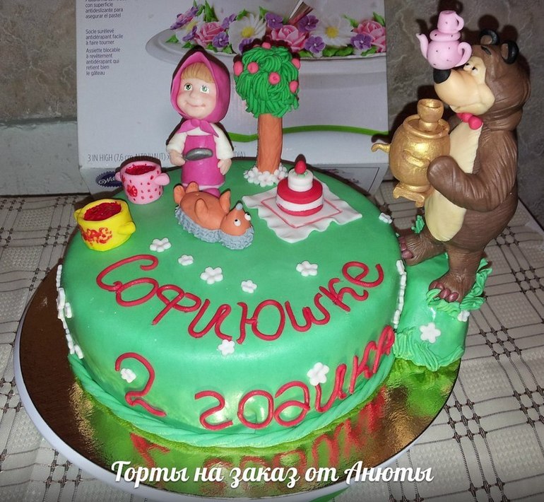 Тортик с Машей и медведем