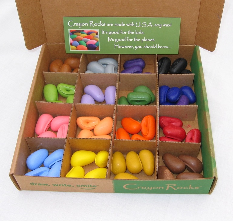 Мелки-камушки восковые Crayon Rocks (Крайон Рокс), мелки-карандаши восковые пальчиковые, блоки Stoсkmar (Штокмар)