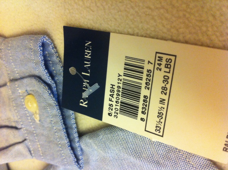 Рубашка Ralph Lauren-24 мес.,     Майорал, Steiff,Ferre, Galliano,Ferrari -проданы,  Мск