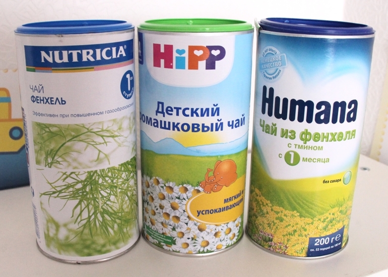 Растворимый детский чай Nutricia, Hipp, Humana в сравнении.