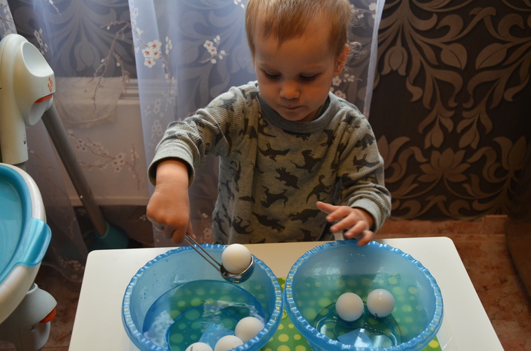 Наши Монтессори игры с водой, крупами и т.д.