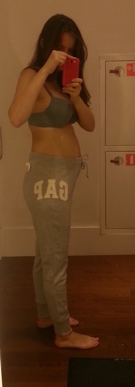 Животик начинают замечать)))