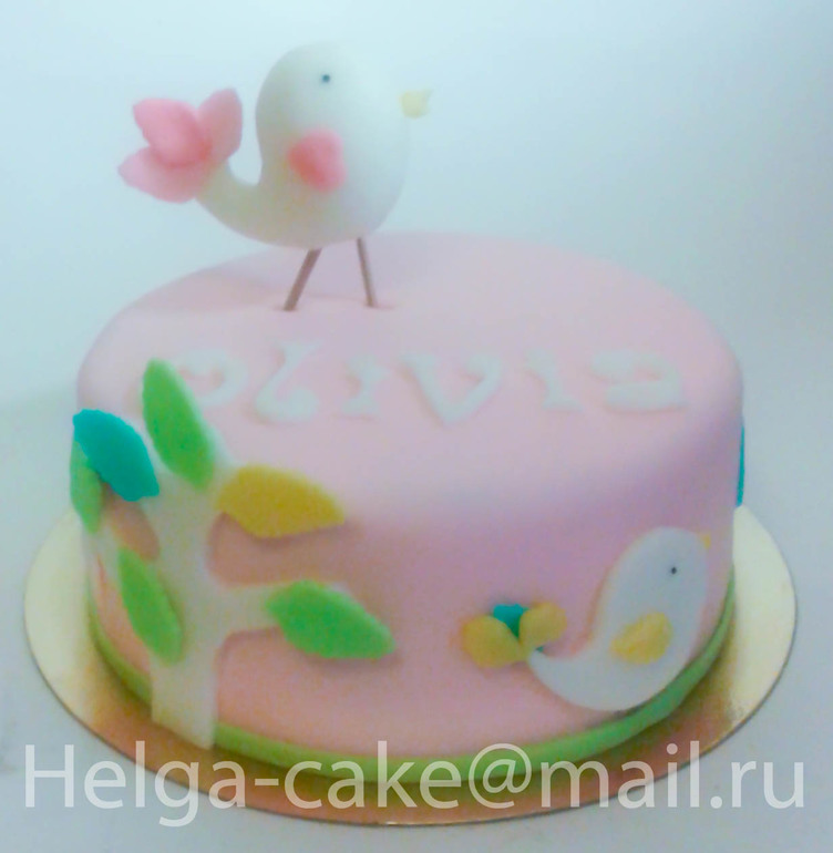 Новый тортик для девочки с удивительным именем Оливия)))