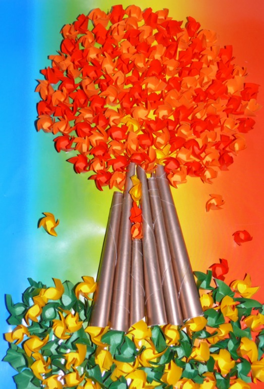 решили сделать осеннюю поделку