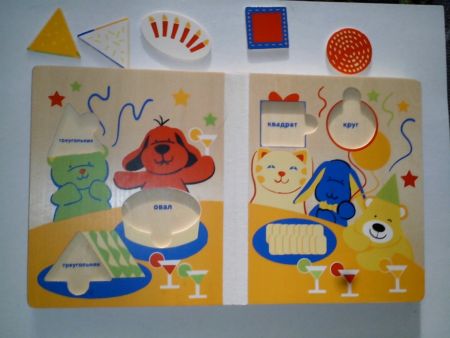 Книжки с деревянными пазлами