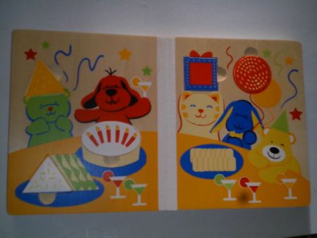 Книжки с деревянными пазлами
