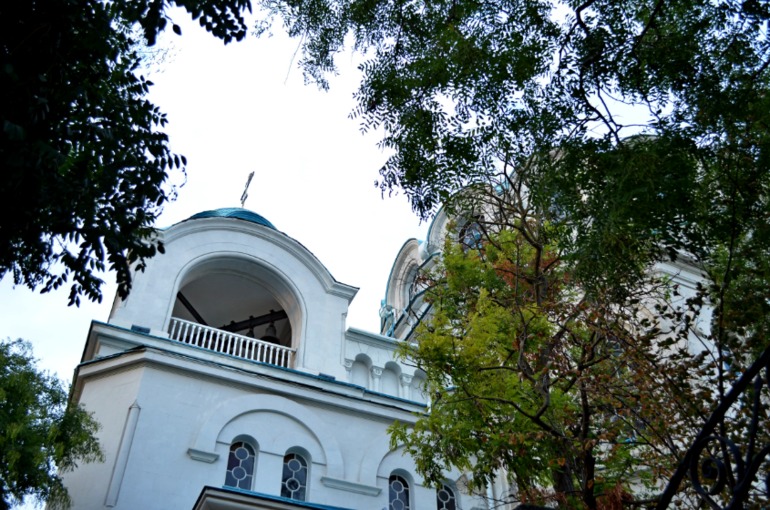 Евпатория.Набережная.На море шторм.