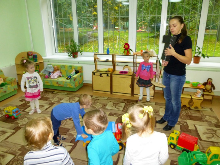 Первый открытый урок в садике.
