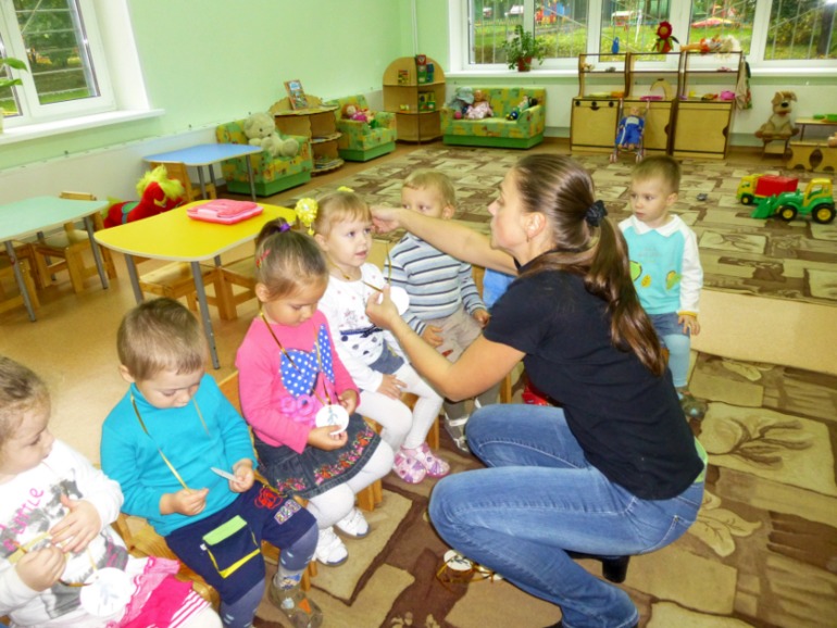 Первый открытый урок в садике.
